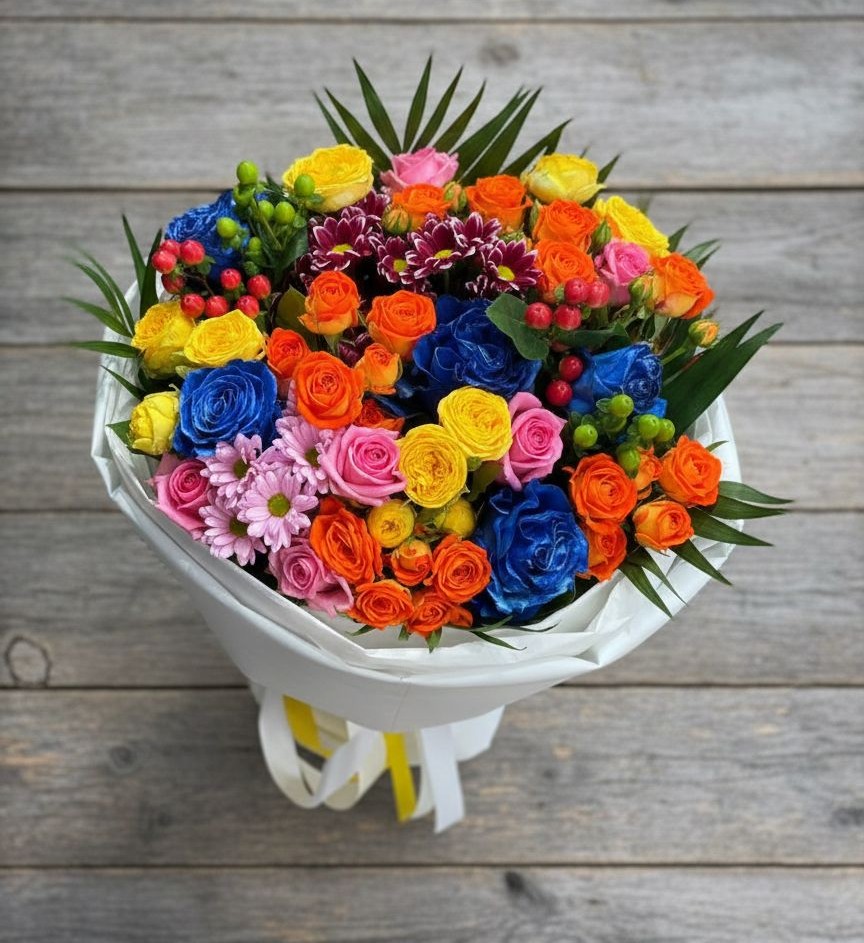 Букет цветов из: Розы и Хризантемы в Поречье