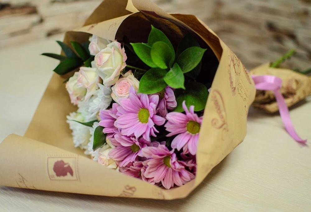 Букет цветов из: Розы и Хризантемы в Поречье