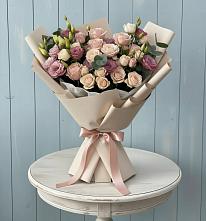 Букет цветов из:  Розы и Лизиантусы #REPLACE_PRED# Поречье