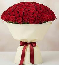 Букет 101 Красная роза Милано в Поречье