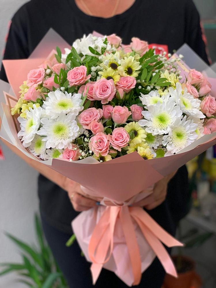 Букет цветов из: Розы и Хризантемы в Поречье