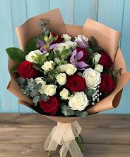 Букет цветов из:  Розы и Альстромерии в Поречье