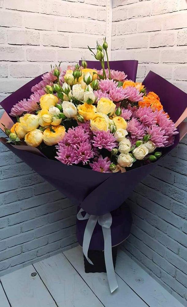 Букет цветов из: Хризантемы и Розы в Поречье