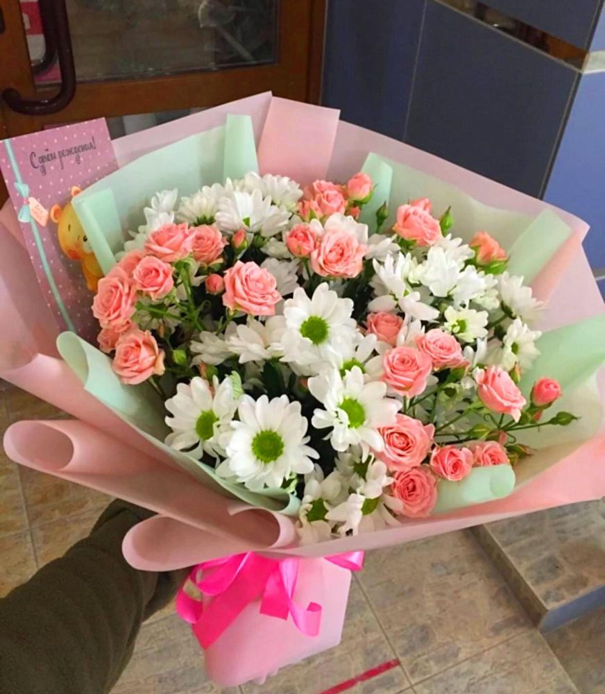 Букет цветов из: Розы и Хризантемы в Поречье