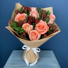 Букет цветов из:  Розы и Альстромерии в Поречье