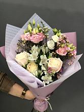 Букет цветов из:  Альстромерии, Розы и Лизиантусы #REPLACE_PRED# Поречье