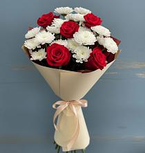 Букет цветов из:  Розы и Хризантемы в Поречье