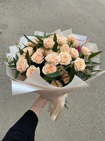 Букет Кремовые розы Латте в Поречье