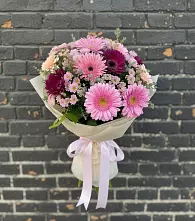 Букет цветов из:  Герберы и Хризантемы в Поречье
