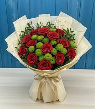 Букет цветов из:  Розы и Хризантемы #REPLACE_PRED# Поречье