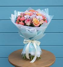Букет цветов из:  Хризантемы и Розы в Поречье