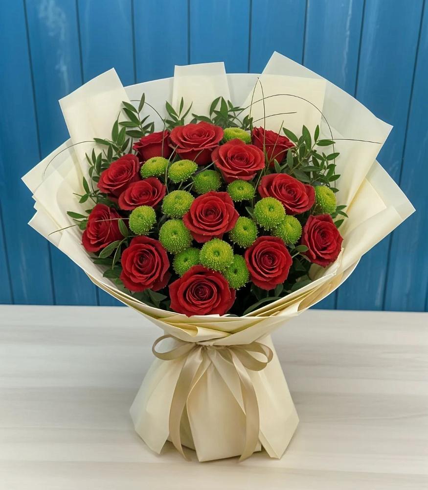 Букет цветов из: Розы и Хризантемы в Поречье