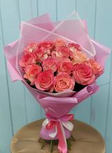 Букет 15 Розовых роз Равель в Поречье
