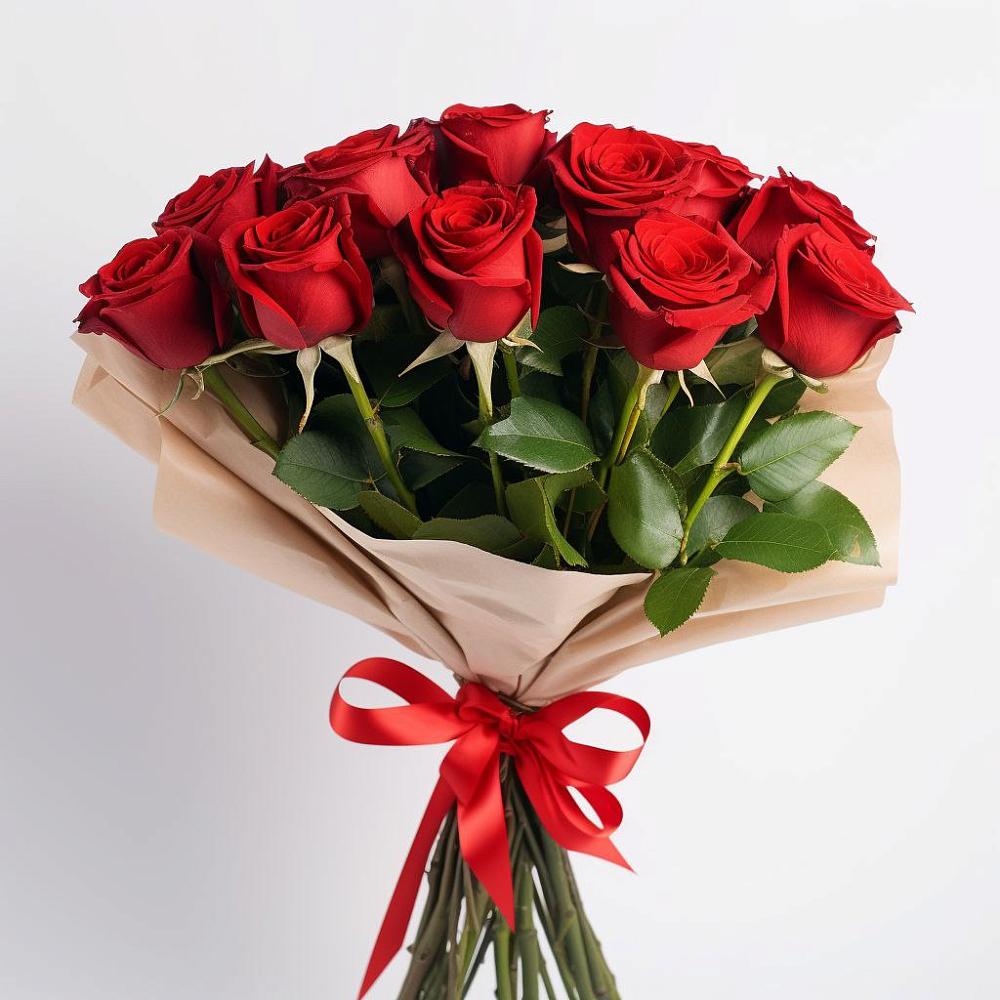 Букет 11 Красных роз Эдлесс Лав в Поречье